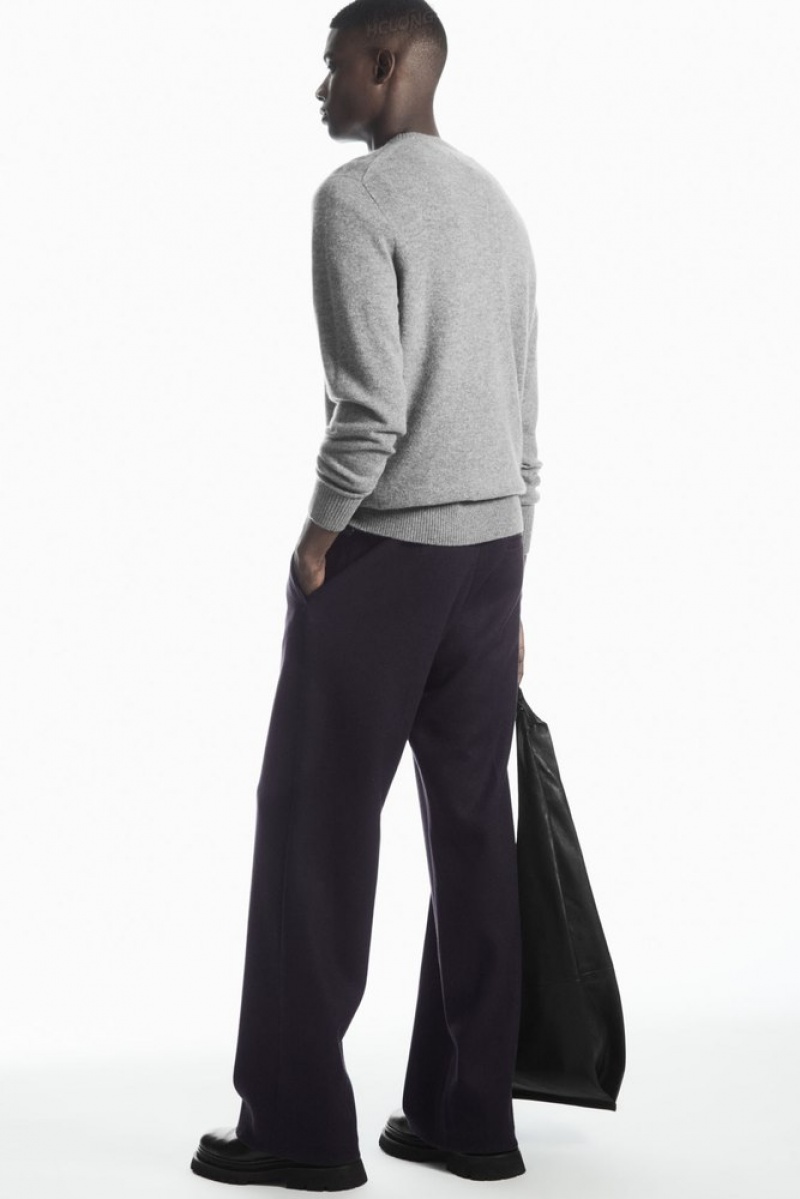 Navy COS Pure Cashmere Jumper Knitwear | WU38-I6DT