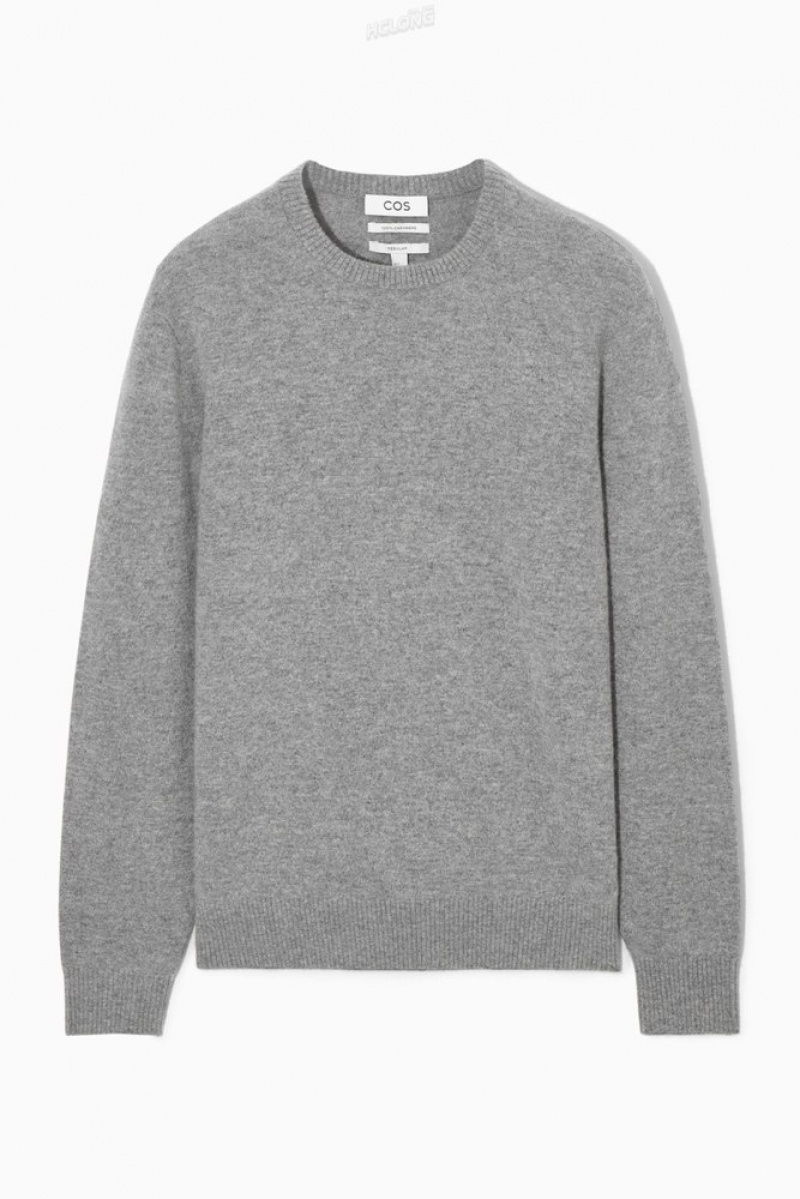 Navy COS Pure Cashmere Jumper Knitwear | WU38-I6DT