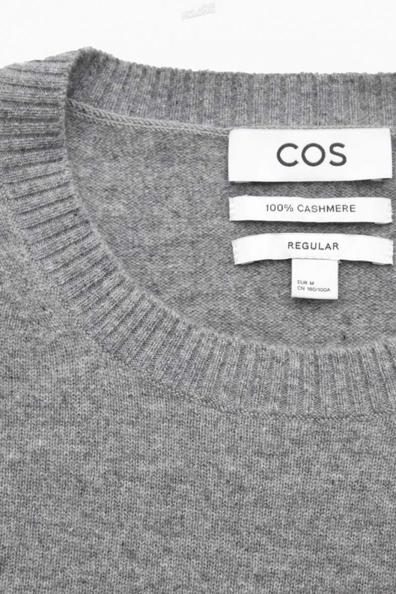 Navy COS Pure Cashmere Jumper Knitwear | WU38-I6DT