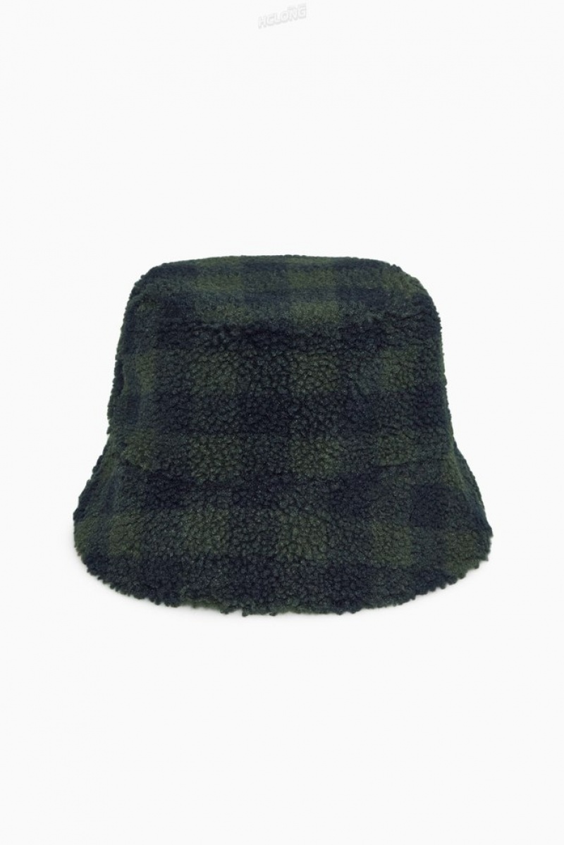 Navy / Green COS Teddy Bucket Hat Hats | HC62-O4QQ