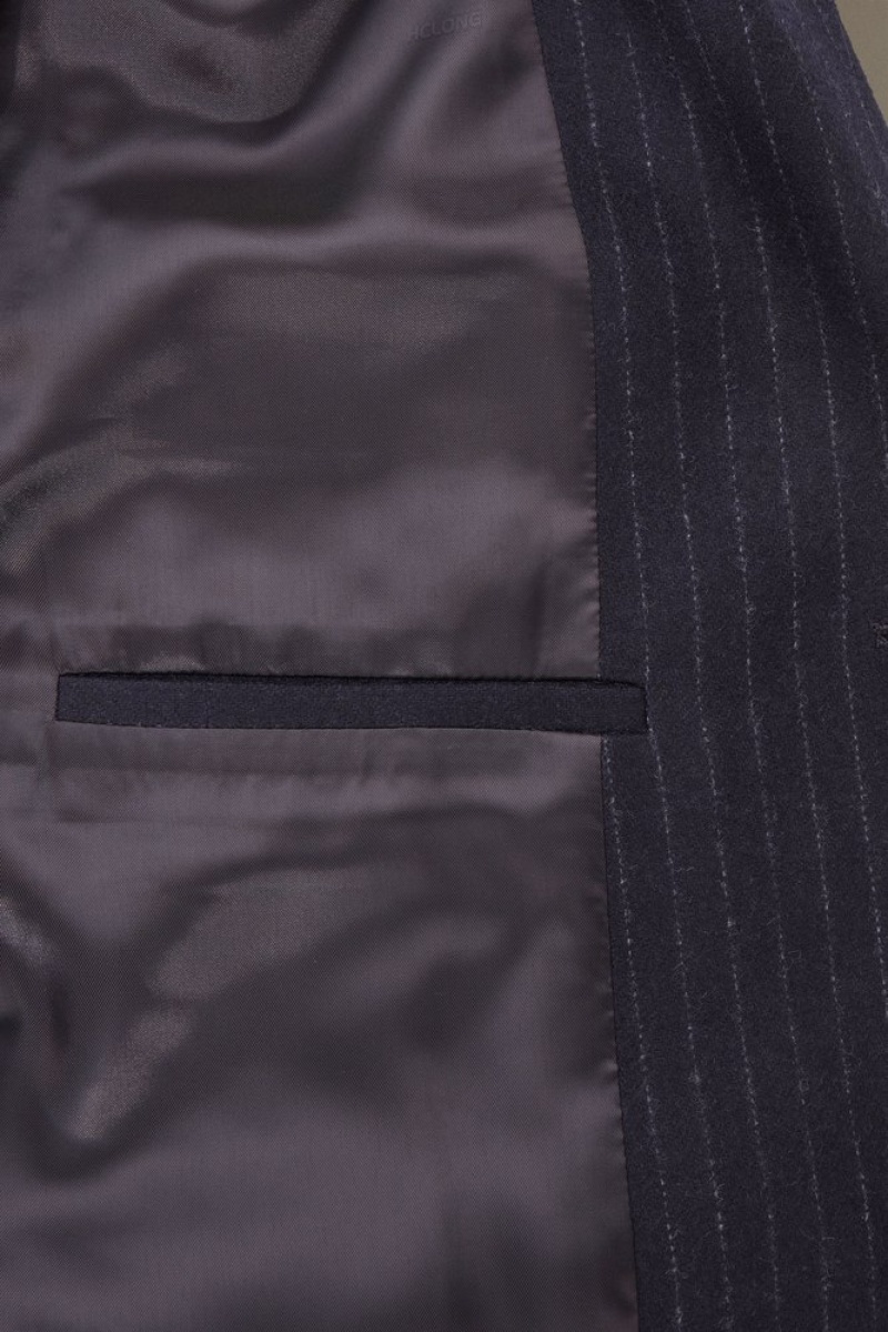 Navy / Pinstriped COS Pinstriped Wool Blazer - Regular Blazers | GA90-V5OQ