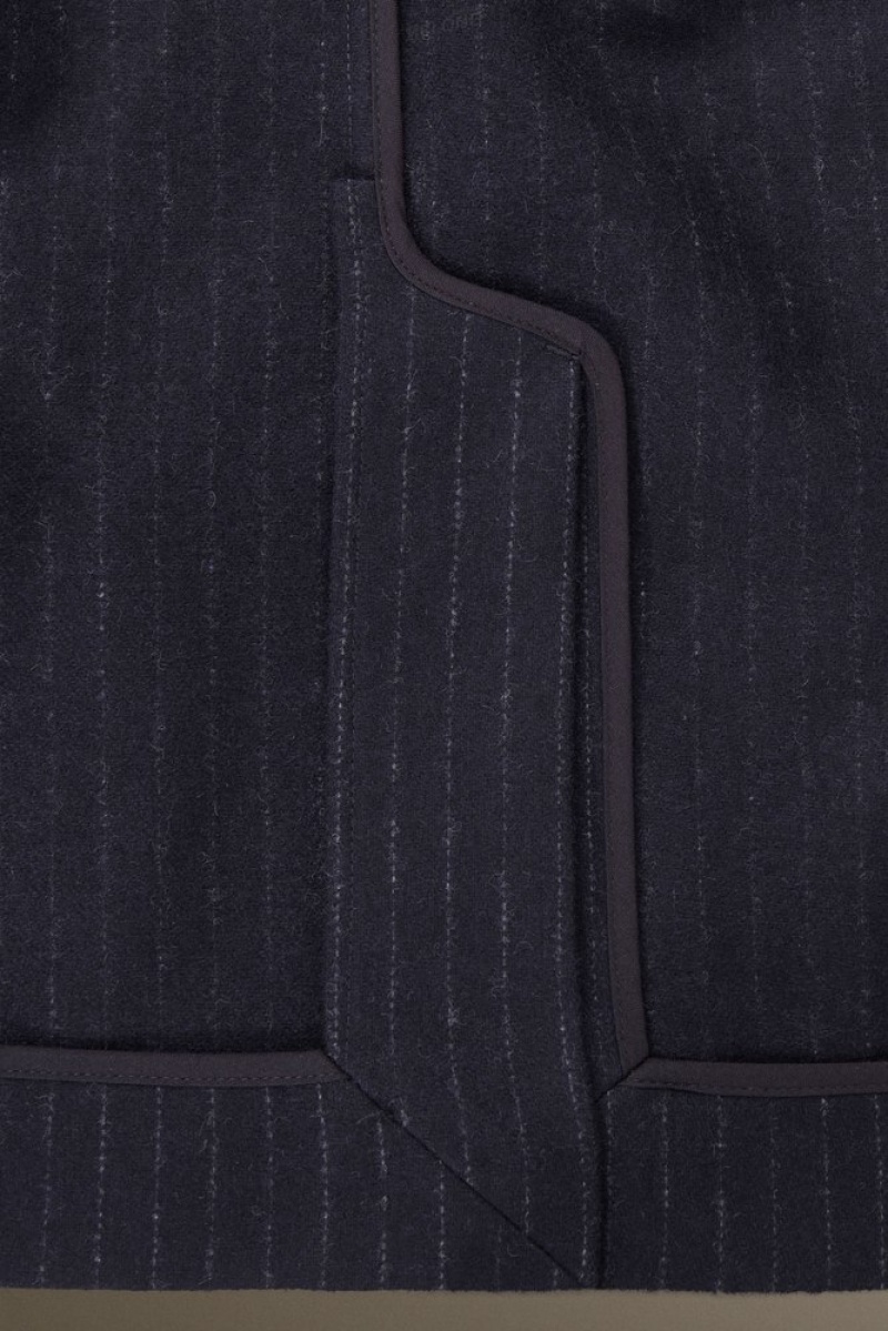 Navy / Pinstriped COS Pinstriped Wool Blazer - Regular Blazers | GA90-V5OQ