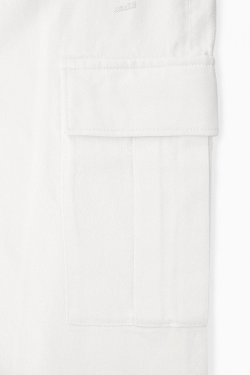 Off-White COS Denim Cargo Pants Jeans | PE34-U0UZ