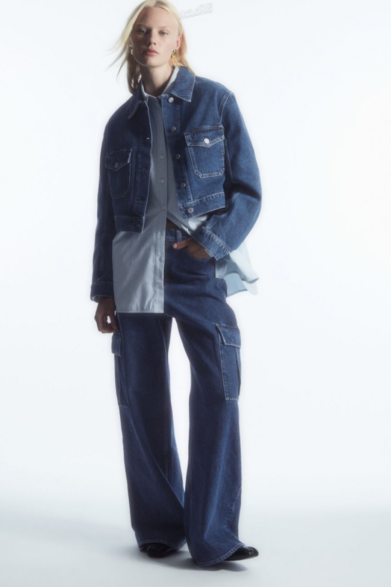 Off-White COS Denim Cargo Trousers Trousers | KC75-S7KK