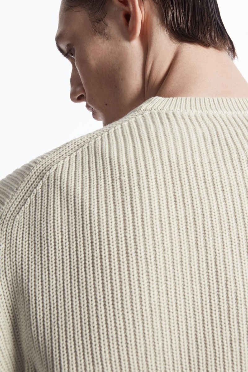 Stone COS Stone-Washed Knitted Jumper Sweaters & Cardigans | XP36-U7ZN