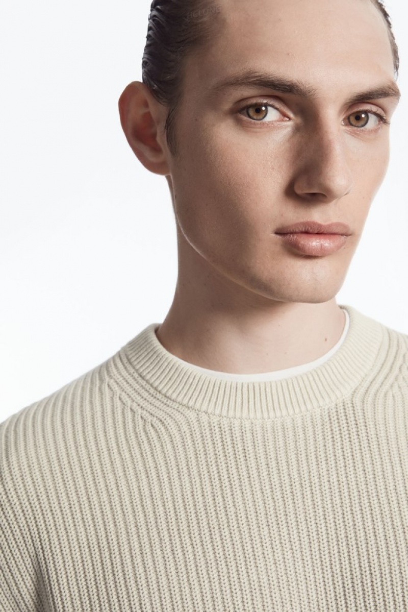 Stone COS Stone-Washed Knitted Jumper Sweaters & Cardigans | XP36-U7ZN