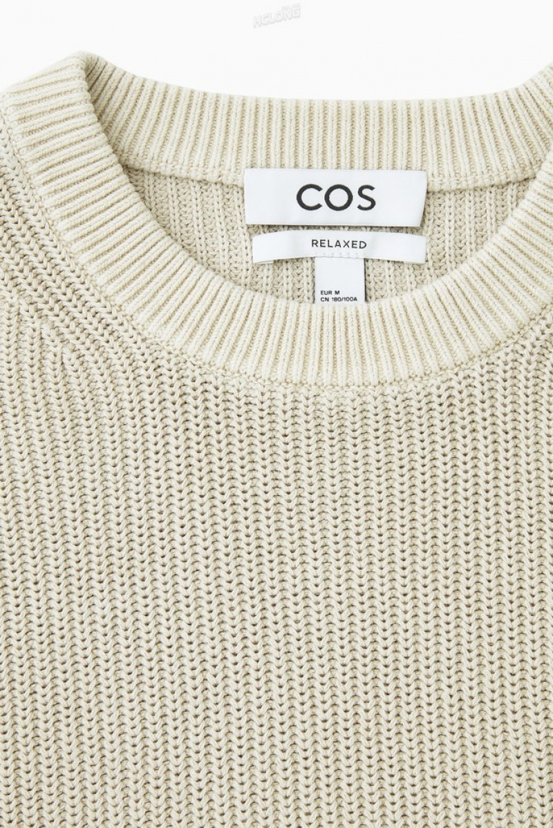 Stone COS Stone-Washed Knitted Jumper Sweaters & Cardigans | XP36-U7ZN