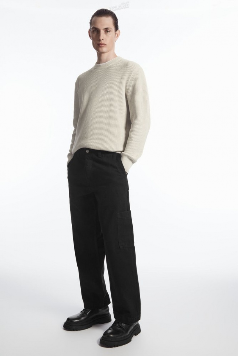 Stone COS Stone-Washed Knitted Jumper Sweaters & Cardigans | XP36-U7ZN