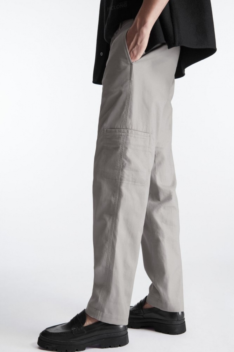 Stone COS Straight-Leg Utility Pants Pants | BM83-P0PW