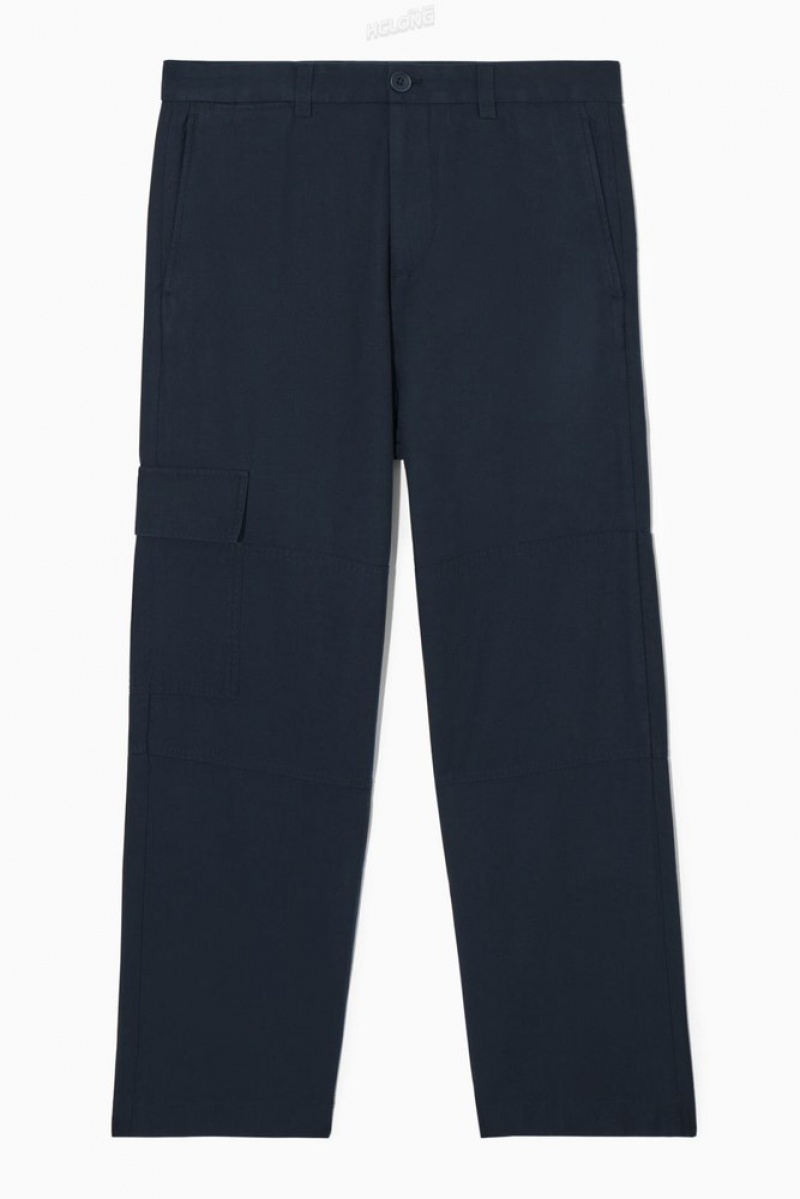 Stone COS Tapered Utility Trousers Trousers | UF02-S4VQ