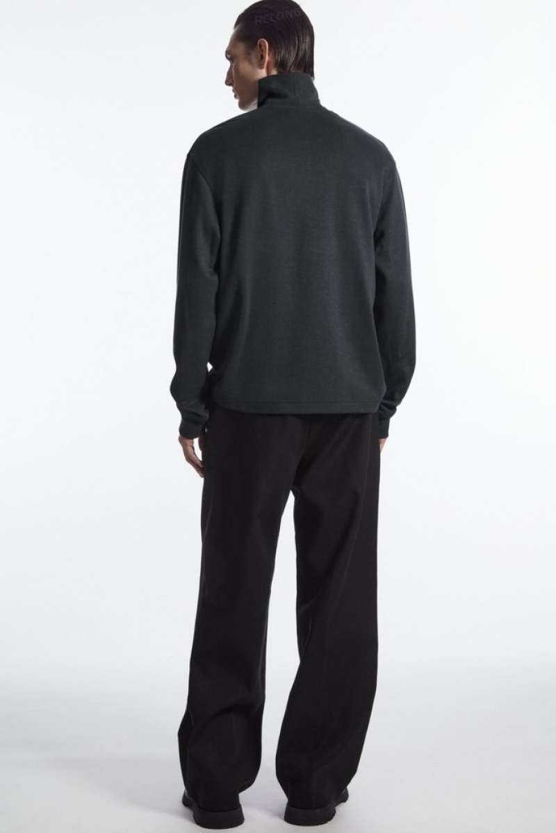 Washed Black COS Turtleneck Sweatshirt Knitwear | WE88-R8QF