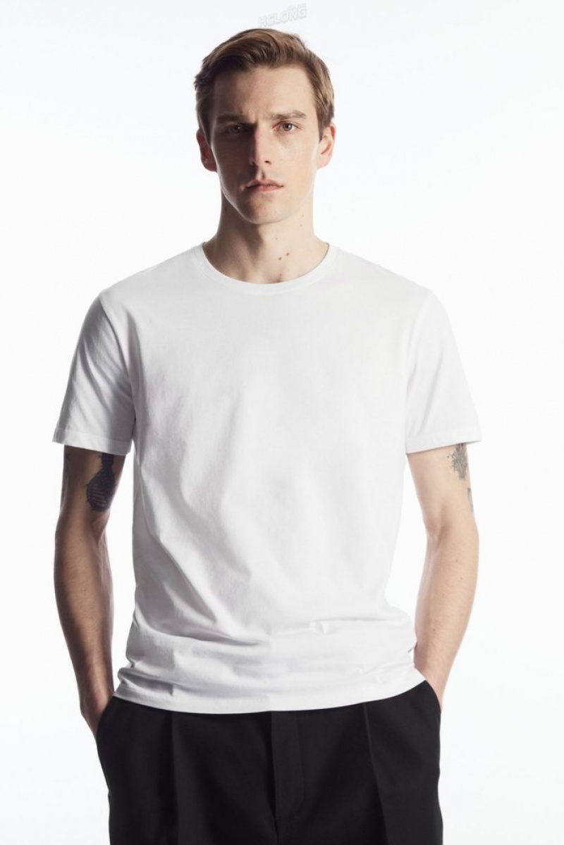 White COS 3-Pack The Extra Fine T-Shirts T-shirts | NN07-Q1JI