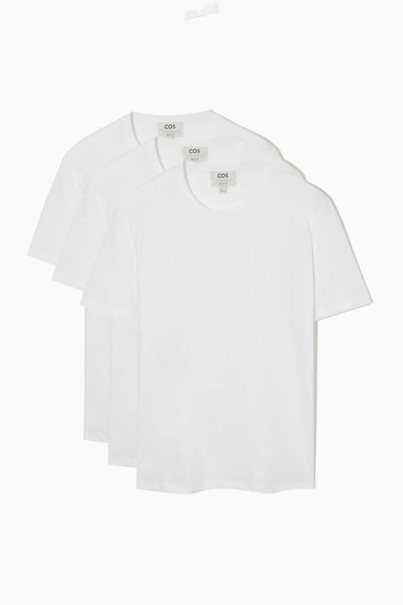 White COS 3-Pack The Extra Fine T-Shirts T-shirts | LT19-S4LA