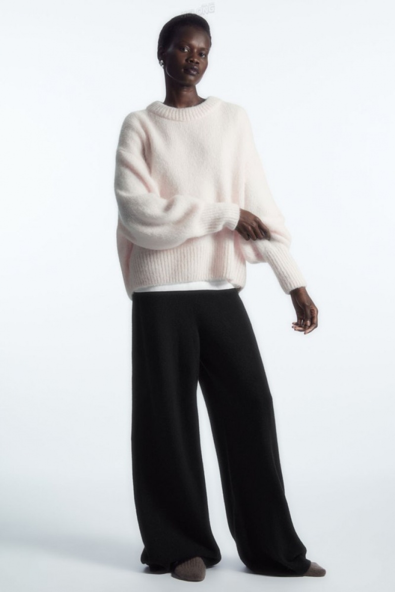 White COS Alpaca-Blend Crew-Neck Jumper Knitwear & Cardigans | NI76-H6SF